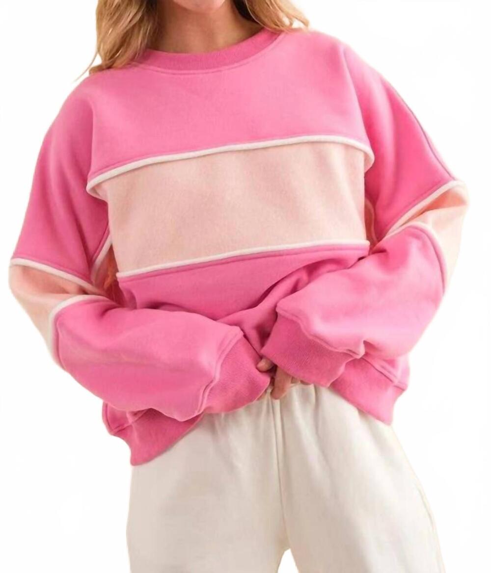 NEW EPRETTY sachet colorblock sweatshirt in pink